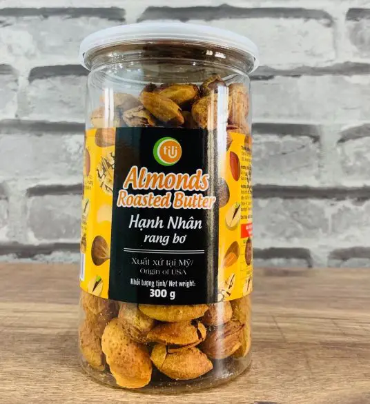 Hạt hạnh nhân rang bơ 300gr